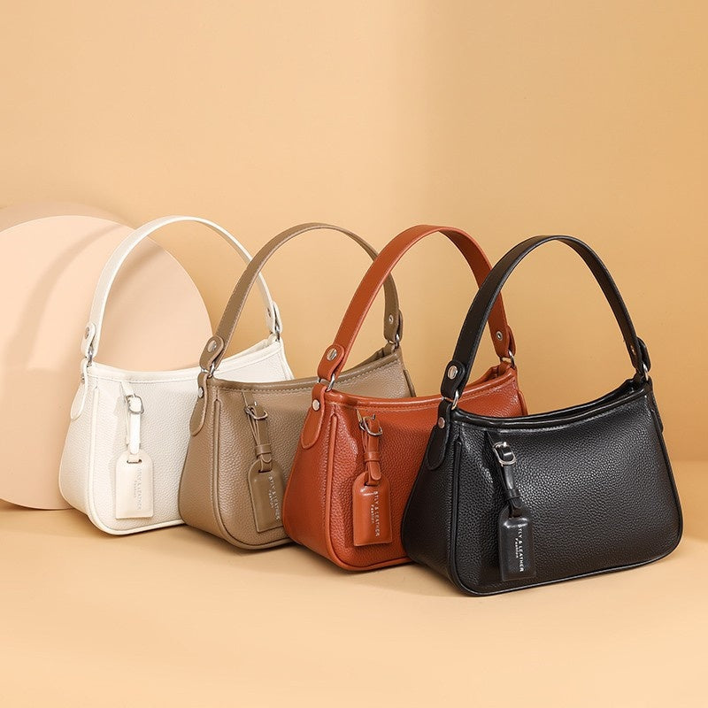 Women'S Genuine Leather Crossbody Bag - Minimalist Everyday & Formal Purse with Zipper Closure, Elegant Shoulder Bag in Black/, Durable & Easy-Clean Women'S Handbag for Work, Parties, Travel, Crossbody Purse, Party Accessory,