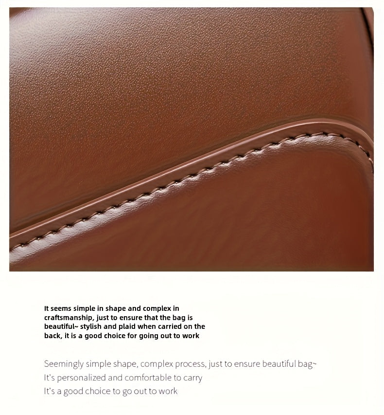 Elegant Women's Baguette Bag - Fashionable Detachable Shoulder Crossbody with Golden Buckle, Brown/Black, Versatile Everyday Accessory, Shoulder Bag For Women, Bags For Women High Quality, Crossbody Bags For Women, Handbags F