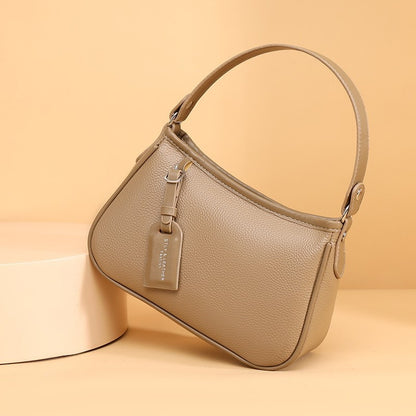 Women'S Genuine Leather Crossbody Bag - Minimalist Everyday & Formal Purse with Zipper Closure, Elegant Shoulder Bag in Black/, Durable & Easy-Clean Women'S Handbag for Work, Parties, Travel, Crossbody Purse, Party Accessory,