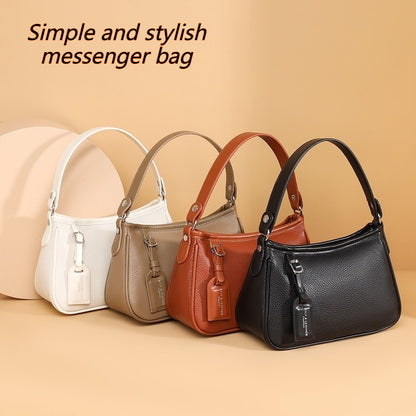 Women'S Genuine Leather Crossbody Bag - Minimalist Everyday & Formal Purse with Zipper Closure, Elegant Shoulder Bag in Black/, Durable & Easy-Clean Women'S Handbag for Work, Parties, Travel, Crossbody Purse, Party Accessory,