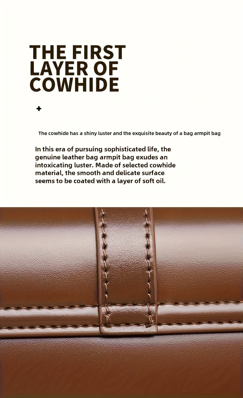 Elegant Women's Baguette Bag - Fashionable Detachable Shoulder Crossbody with Golden Buckle, Brown/Black, Versatile Everyday Accessory, Shoulder Bag For Women, Bags For Women High Quality, Crossbody Bags For Women, Handbags F